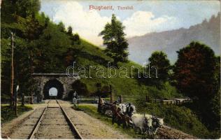 Busteni, Tunelul / railway tunnel, oxen cart (EK)