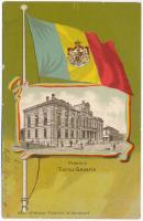 1903 Turnu Severin, Szörényvár; Primarie / town hall. Art Noueau litho with Romanian flag (EB)