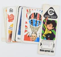 cca 1970-1980 Vegyes kártyanaptár tétel, 18 db