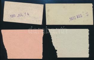 cca 1990 Badacsonytomaji és balatonfüredi fürdőjegyek, 4 db