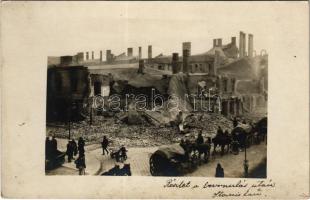 Ivano-Frankivsk, Stanislawów, Stanislau; első világháborús részlet a bevonulás után / WWI military desctruction. photo