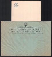 1938 A Budapesti Eucharisztikus Kongresszus programja térképes menetrenddel, levelezőlap és boríték,...