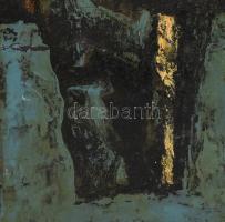 Pólya jelzéssel, XX. sz, második fele: Absztrakt kompozíció. Olaj, farost, kissé sérült. 70x50 cm