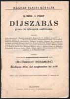 1931 Magyar Vasúti Kötelék díjszabás gyors- és teheráruk szállítására, 81p