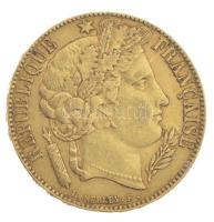 Franciaország / Második Köztársaság 1851A 20Fr Au (6,42g/0.900) T:XF,VF / France / Second Republic 1...