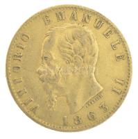 Olaszország 1863T-BN 20L Au "II. Viktor Emánuel" (6,46g/0.900) T:VF / Italy 1863T-BN 20 Li...