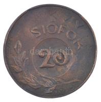 Pataky Béla (1932-2023) 1970. &quot;20 éves a KVV Siófok&quot; bronz emlékérem tokban (72mm) T:AU