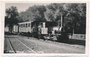 Buziás-fürdő, Baile Buzias; Trenul bailor / fürdő vasút, vonat, gőzmozdony / spa railway, train, locomotive. photo