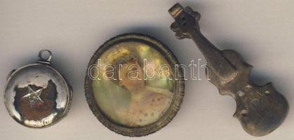 3db régi ékszer, benne bross, medál