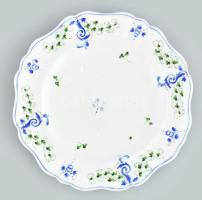 Alt-Wien 1863. Porcelán tányér. Kézzel festett, jelzett, kopásokkal 25 cm