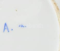 Alt-Wien 1863. Porcelán tányér. Kézzel festett, jelzett, kopásokkal 25 cm