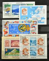 Európa motívum gyűjtemény magyar bélyegekből, benne fogazott és vágott blokkok, 5 klf kisív, CEPT, F...