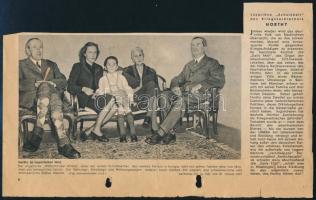 1947 Horthy Miklós kormányzó és családja a bajorországi Weilheimben, fotó, rajta: Horthy Jenő, özv. ...