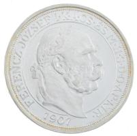 1907KB 5K "Ferenc József koronázásának 40. évfordulója" utánveret, "FERT" peremi...