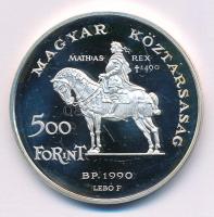 1990. 500Ft Ag "Mátyás király / Beatrix" T:PP patina
Adamo EM113
