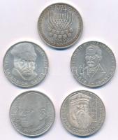 NSZK 1968-1978. 5M Ag (5xklf) T:AU,XF közte ph
FRG 1968-1978. 5 Mark Ag (5xdiff) C:AU,XF with edge ...