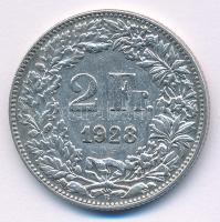 Svájc 1928B 2Fr Ag T:XF Switzerland 1928B 2 Francs Ag C:XF Krause KM#21