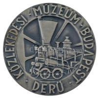 1969. Közlekedési Múzeum Budapest - Derű ezüstpatinázott bronz emlékérem, hátoldalon IATM ICOM NO. 17 BUDAPEST 7-12. 9 1969 gravírozással (70mm) T:AU,XF