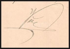 1905 Vörös László kereskedelemügyi miniszter autográf aláírása kinevezésen