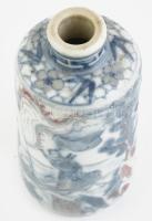 Antik Japán porcelán tégely. Kézzel festett porcelán, hibátlan. XIX. sz. / Antique Japanese porcelai...