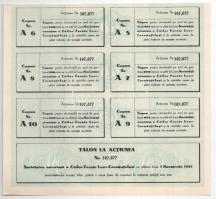 Ausztria / Bécs 1868. "Lemberg-Czernowitz-Jassy Vasút Részvénytársaság" részvénye 20G-ről,...