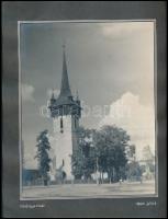 1940 Bánffyhunyad (Huedin), Erdély + Fehérgyarmat, templomok, 2 db fotó, egy kartonra kasírozva, 22,...