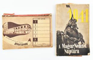 1939, 1941 A Magyar Nemzet és a Magyar Divatcsarnok naptára, 2 db