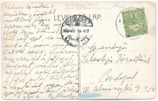 1908 Marilla, Marila; Kocsibejárat a fürdőbe, lovas hintó / Einfahrt / entry to the spa, horse chari...