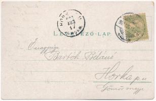 1903 Szászváros, Broos, Orastie; Marktgasse. H. Graef / Piac utca / street (EK)