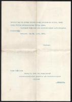 1940 Otto von Erdmannsdorff (1888-1978), Németország budapesti követének (1937-1941) címzett levél S...