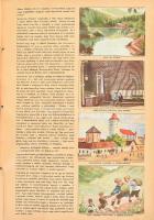 1940 Utazás Erdélyben, 64 db chromolitho beragasztott képet tartalmazó, teljes gyűjtőalbum, szövegge...