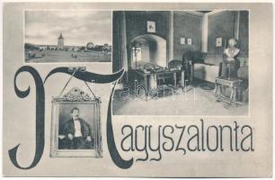 1920 Nagyszalonta, Salonta; Arany János és háza, belső. Arany-Emlék-Egyesület kiadása / house of Arany János, interior, Art Nouveau (apró szakadások / tiny tears)