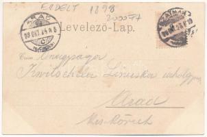 1898 (Vorläufer) Szatmárnémeti, Satu Mare; zárda, Igazságügyi palota, takarékpénztár, Első magyar ál...