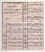 Kaposvár 1926. "Dunántúli Bank és Takarékpénztár Részvénytársaság" részvénye 50P-ről szelv...