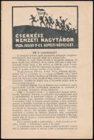 1926 Nemzeti Cserkész Nagytábor az újpesti Népszigeten, tábori előzetes, dekoratív címlappal, cserké...