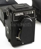 cca 1980 Lomo Lubitel 166B kétobjektíves, tükörreflexes fényképezőgép, 6x6-os rollfilm formátum, len...