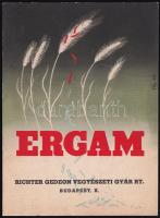cca 1938 A Richter Gedeon Vegyészeti Gyár Ergom vérzéscsillapító gyógyszer reklámlap későbbi postai feladással, jó állapotban
