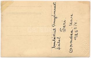 1925 Nagyvárad, Oradea Mare; Frank Ferenc (?) orig. jazz dobos. Foto Molnár / jass drummer. photo (r...