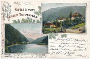 1905 Vöröstoronyi-szoros, Roter-Turm-Pass, Pasul Turnu Rosu; Karl Graef. Art Nouveau, floral (fa)