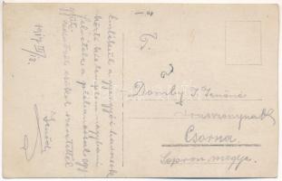 1917 Gyergyói-havasok, Muntii Giurgeu (Gyergyószentmiklós, Gheorgheni); Erdei kis fatemplom, katonai...