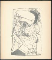 Kondor Béla (1931-1972): Légy. Rotaprint nyomat papír, 21x20 cm