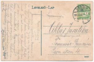 1912 Orsova, kikötő, "SELLŐ" gőzüzemű csavaros személyhajó, gőzhajó / port, steamship (EK)