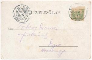 1902 Herkulesfürdő, Herkulesbad, Baile Herculane; Szecessziós művészlap fürdővendégekkel / spa guest...