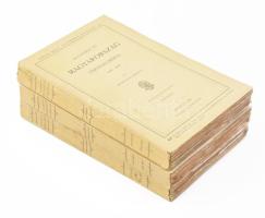 Horváth Mihály: Huszonöt év Magyarország történelméből 1823-1848. I-III. kötet. Horváth Mihály: Magyaroszág történeleme IX-X. köt. Bp.,1886,Ráth Mór, XVI+461; VII+466; VII+508 p. Harmadik kiadás. Kiadói papírkötés, az I. kötet hátsó borítóján kis hiánnyal, szép állapotban.