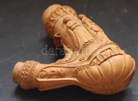 1864 Giovanni Stella jelzéssel ellátott impozáns kézi faragású pipafej, két helyen sérüléssel, 13cm-es magassággal