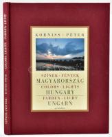 Korniss Péter - Nemeskürty István: Színek, fények, Magyarország. / Colors, Lights, Hungary. / Farben, Licht, Ungarn. H.n., 2006, ReGift Ltd. Gazdag képanyaggal illusztrált. Magyar, angol és német nyelven. Kiadói egészvászon-kötés, CD-melléklettel.
