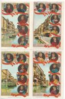Venezia - Ed I Suoi 120 Dogi / The doges of Venice; a set of 24 unused lithographic postcards / 24 h...