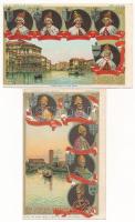 Venezia - Ed I Suoi 120 Dogi / The doges of Venice; a set of 24 unused lithographic postcards / 24 h...