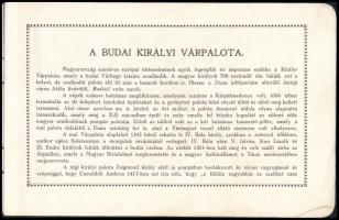 1930 A Királyi palota Budapest képes ismertető füzet 20 oldalon kissé foltos 23x15cm