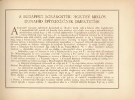 1937 Horthy Miklós híd. 1933-1937. A M. Kir. Kereskedelem- és Közlekedésügyi Minisztérium tervei ala...